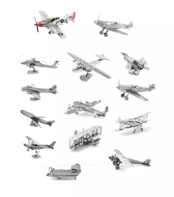 Metal Earth Fascinations Aviation Original 3D Metal Jigsaw Puzzle, Multiple Deals