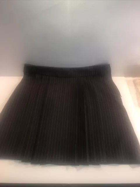 George Black Pinstripe Skirt Size 8