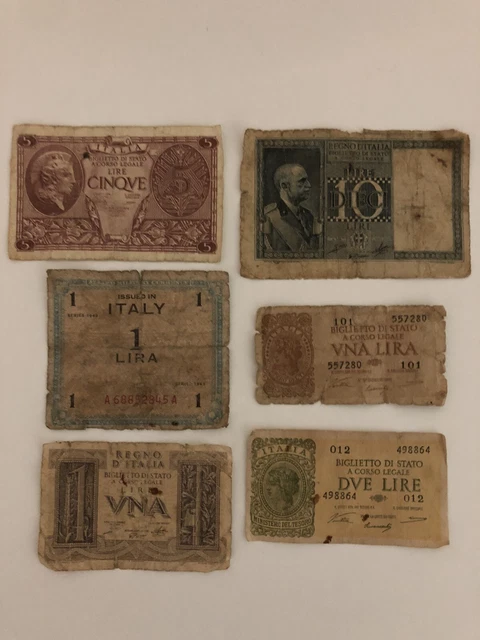 LOTTO 6 BANCONOTE vecchia lira come in foto EUR 10,00 - PicClick IT