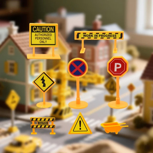 JEU 8 PANNEAUX Signalisation Routière Miniatures Pour Maison EUR 4,97 - FR