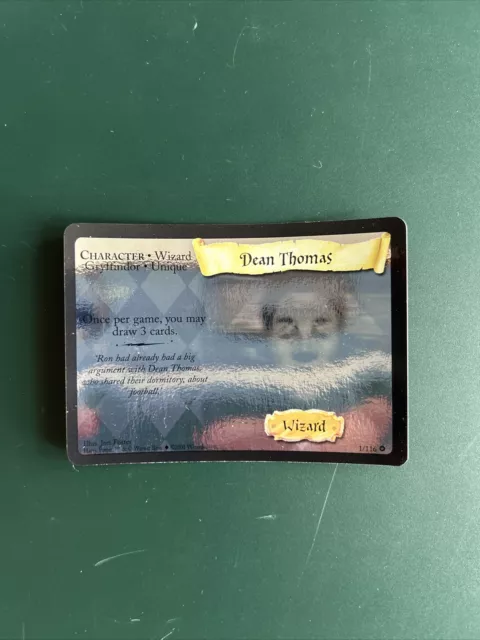 2001 Harry Potter WOTC Dean Thomas 1/116 Rare Holo Trading Card Game