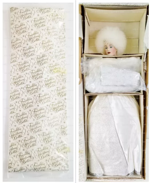 Franklin Heirloom Dolls Snow Queen 22" Doll 1988 NEW