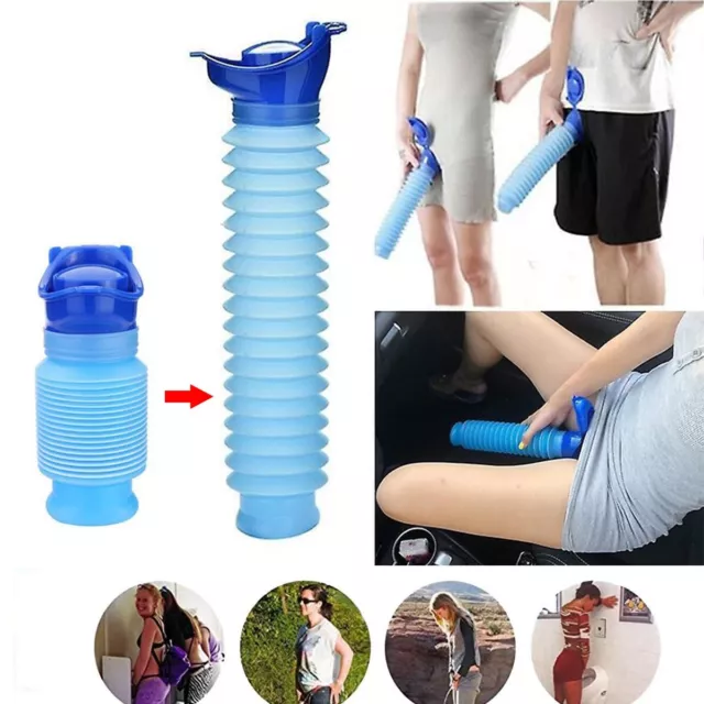 Male & Female Portable Urinal Travel Camping Car Toilet Pee Bottle 750ml Unisex.