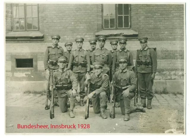 Foto Bundesheer Heimwehr homeguard 1 Republik Soldaten Ausrüstung Innsbruck 1928