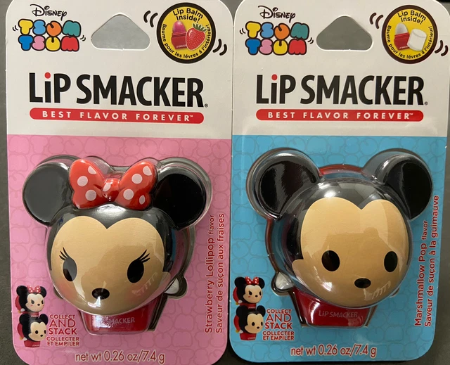 (Lot Of 2) LIP SMACKER DISNEY Minnie Strawberry And Mickey Marshmallow Flavors.