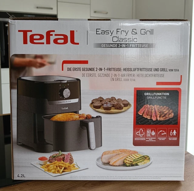 Tefal 2in1 Heißluftfritteuse Ey 5018 Test TEFAL EASY FRY & Grill Classic EY5018 2-in-1-Heißluftfritteuse, wie NEU