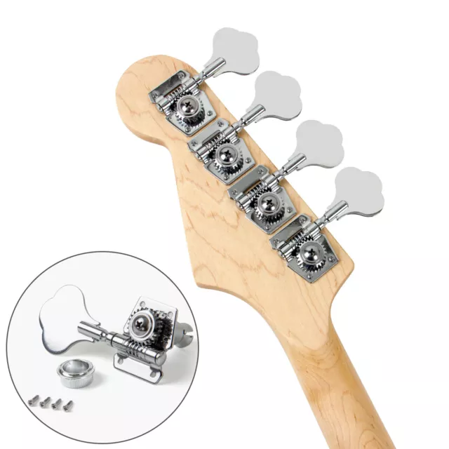 Bass Guitar Tuning Pegs Machine Heads Tuners Keys for Bass Guitar Parts Chrome