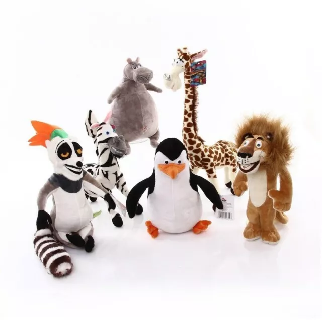 Madagascar Character Plush Toys Gloria Penguin Marty Alex Melman Julien Toys 2