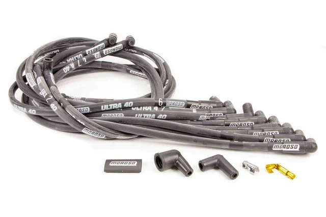 MOROSO 73818 Ultra 40 Plug Wire Set - Black