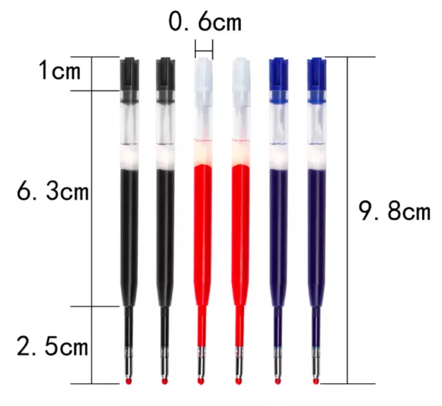 stationary pen refills refill gel ink inks up to 10 pcs .6mm parker  compatible