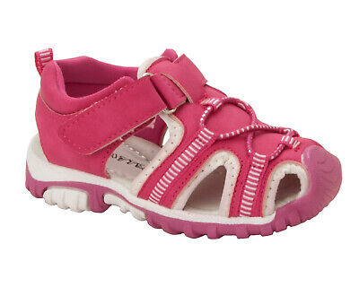 Girls Pink Closed Toe Casual Walking Beach Sports Summer Sandals Uk Size 6-12
