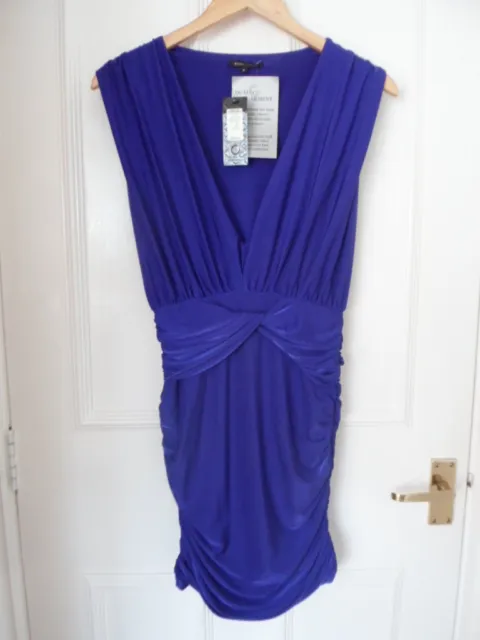 RRP £40 NEW 70s Glam River Island Purple Dress Size UK 8 EU 34