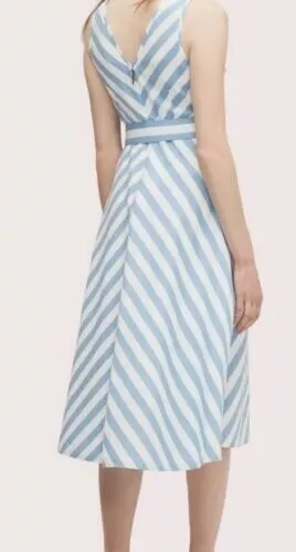 Kate Spade New York BLUE Women's Deck Stripe Midi Dress, US 6 3