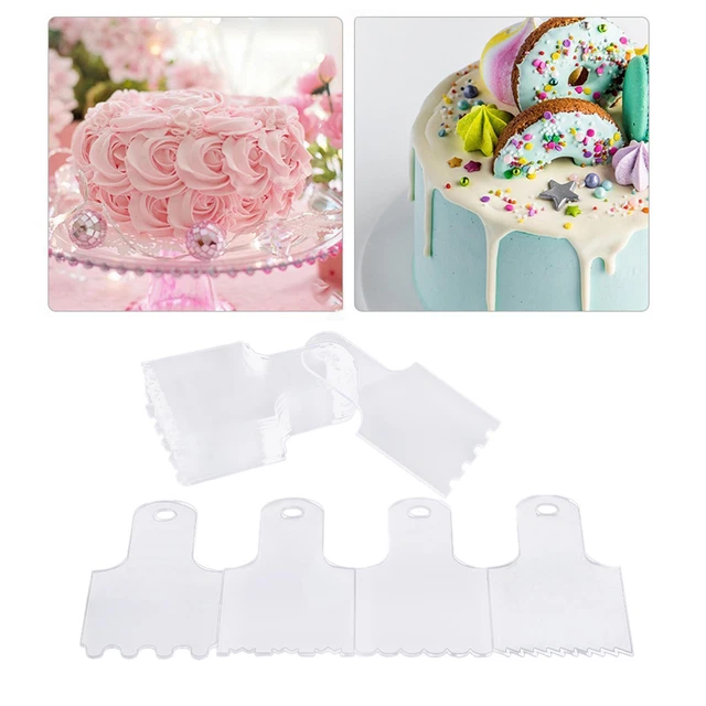 20x raspador de pasteles acrílico, liso, herramienta decorativa, para