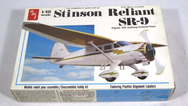 Stinson Reliant SR-9 1/48 scale model kit T639 AMT New/Sealed