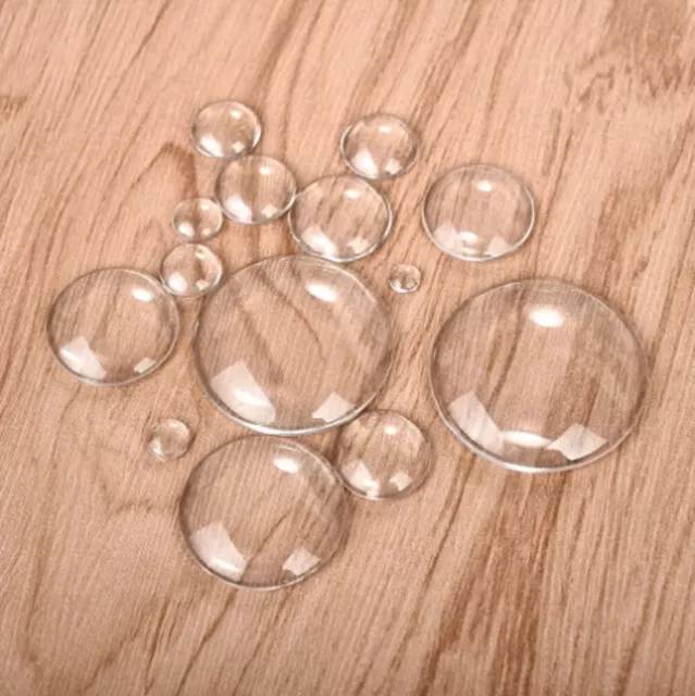 Clear Glass Domed Round Cabochons Oval Circle ALL SIZES 6/8/10/12/14/16/18/20mm