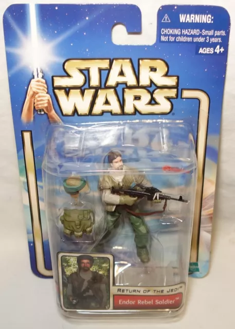 Star Wars Endor Rebel Soldier ROTJ 2002 Hasbro