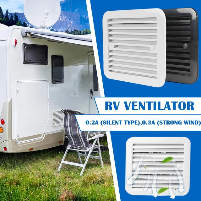12V Fridge Vent with Fan For RV Trailer Side Wind Ex Air Strong