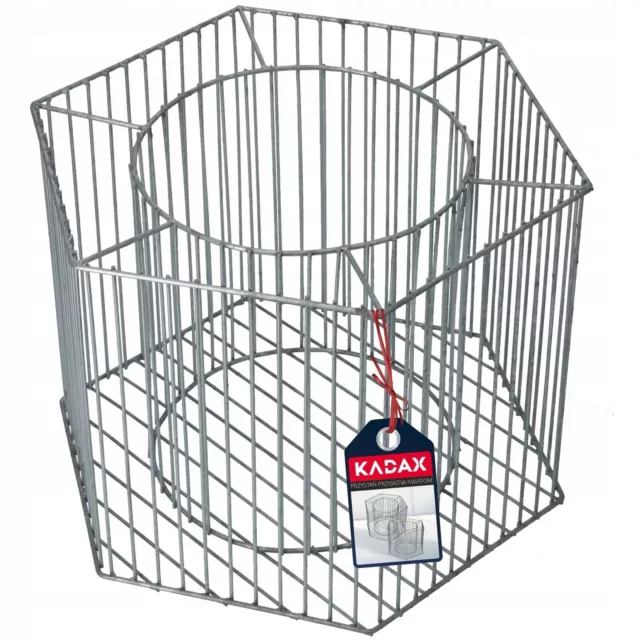 KADAX Cestas para gaviones de acero galvanizado, macetero para gaviones, 45 cm