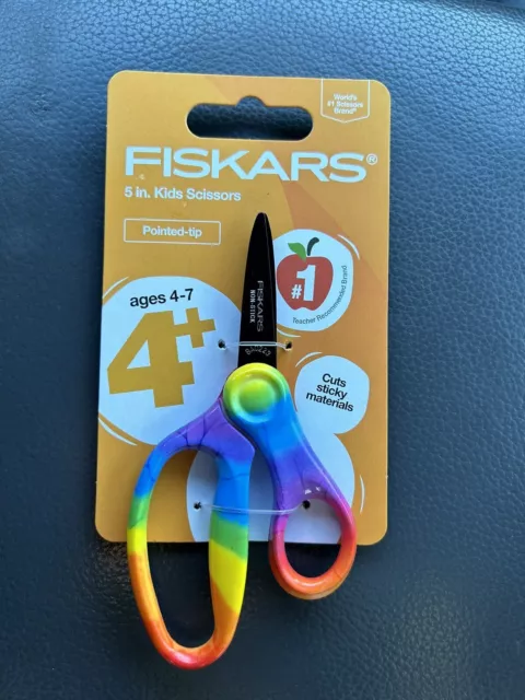 Fiskars Baseball Classroom Safety- Edge Blades Pointed tip Scissors 5 Ages  4+