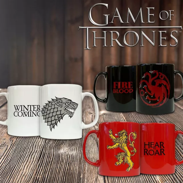 Official Game Of Thrones Ceramic Coffee Tea Mug Cup Lannister Stark Targaryen