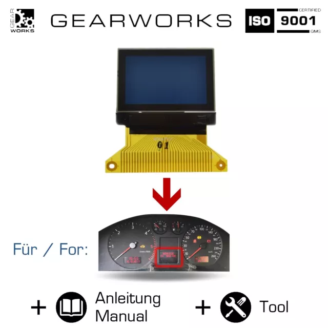 Tacho Display für VW T4 T5 99-04 Bus Passat B5 Kombiinstrument 34-Pin VDO Halb