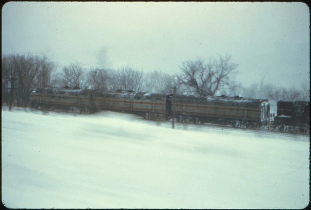 EL Erie Lackawanna snowy scene duplicate slide