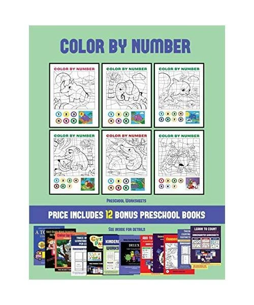 PRESCHOOL WORKSHEETS (COLOR by Number): 20 printable color by number ...