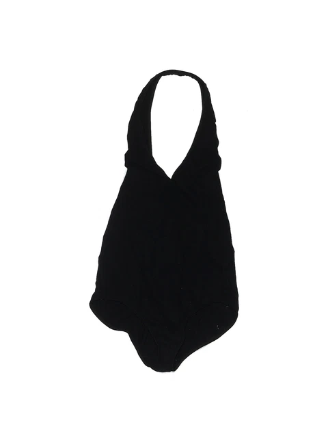 American Apparel Women Black Bodysuit M
