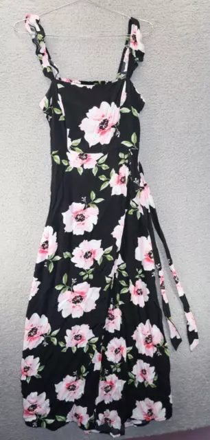 Forever 21 Women’s Floral Dress Maxi Pink Sleeveless Open Back Size Medium