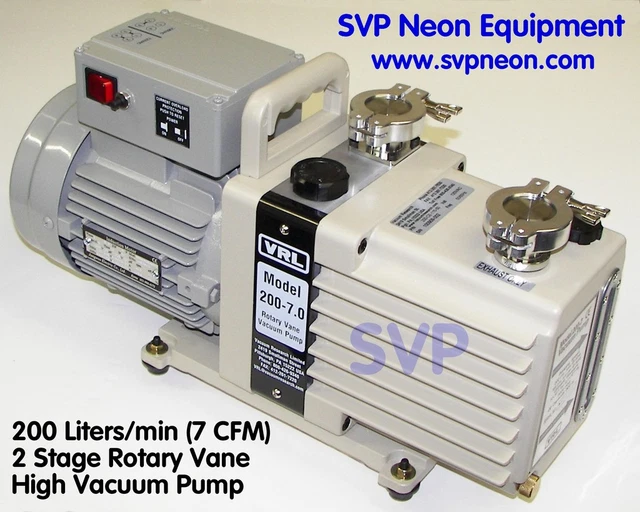 *7 Cfm (200 L/Min) 2 Stage Oil Sealed Vacuum Pump Vrl Vrc Alcatel Edwards Welch