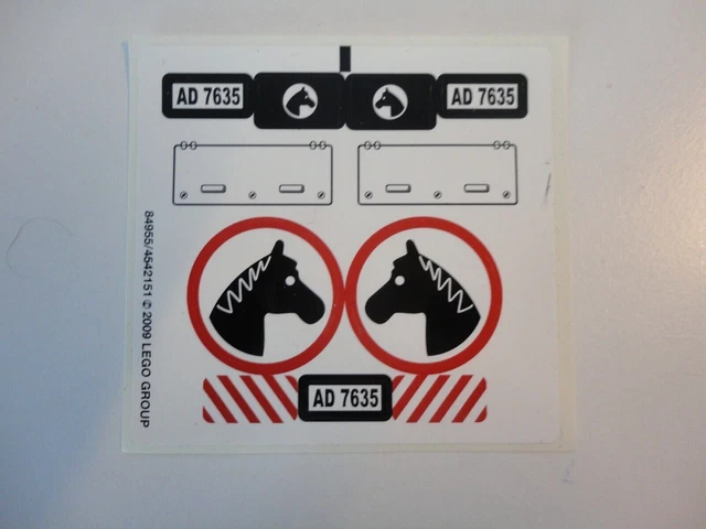 ORIGINAL STICKER / Aufkleber aus LEGO City Recreation Set 7635 NEU EUR ...