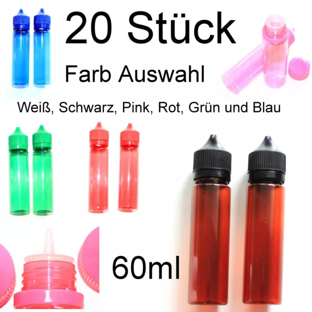 20X Gorilla Liquidflasche Leerflasche Liquid Flaschen Base PET Bottle 60 ml