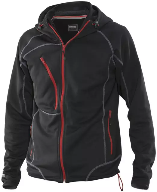 Sudadera con Capucha Hombre Negro Rojo Talla M Jobman