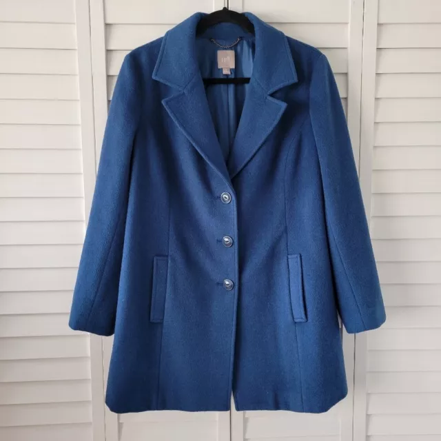 J Jill Wool Blend Sapphire Blue Peacoat Jacket  Size M