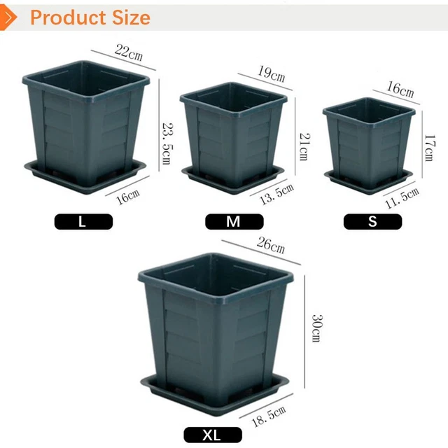 Plastique Accueil Pot de Plante Planteur Pots de fleurs Boîte succulente 2