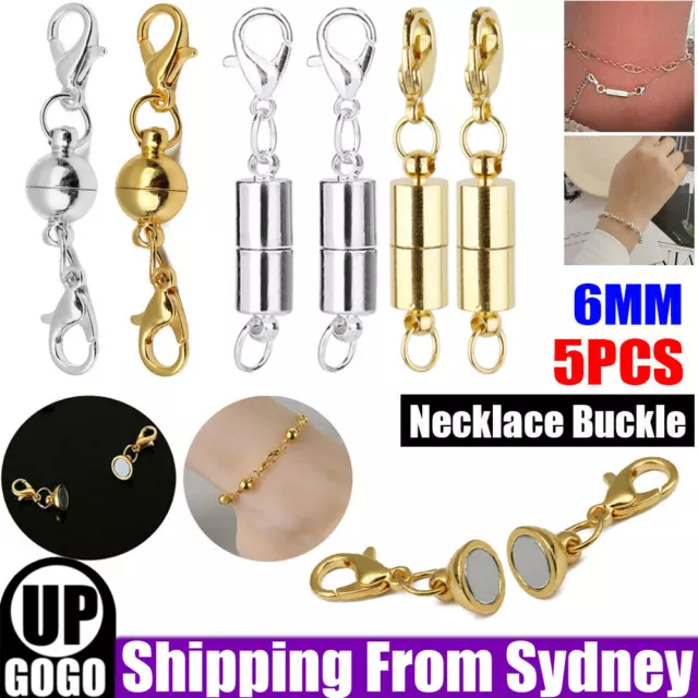 5-10X Magnetic Lobster Clasp Hook Connector Buckle Necklace Bracelet Jewelry DIY