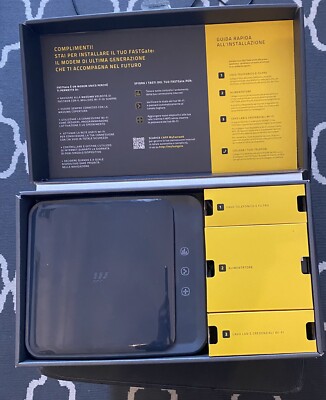 Modem ADSL Fastweb 7G Fast Easy Thomson WI-FI V1.1A F3 Imballato MAI APERTO 