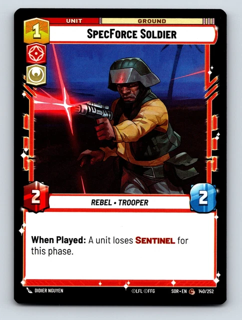 SPECFORCE SOLDIER REBEL Trooper Unit Ground Command Aggression Cost 1 £ ...