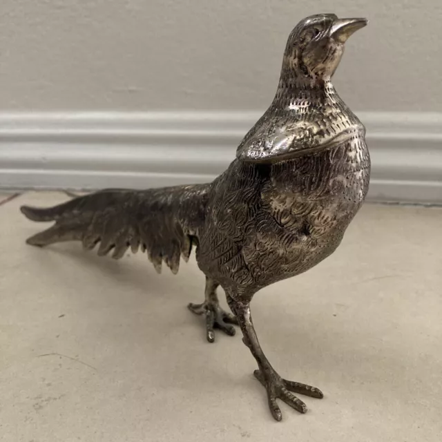 Vintage Cast Metal Peacock/pheasant bird figurine