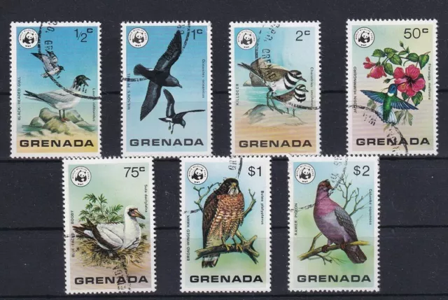 WWF Grenada 1978 MiNr. 881 - 887 Vögel birds pajaro kompletter Satz gestempelt