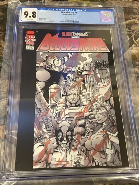 BLOODSTRIKE # 1 CGC 9.8 White Pages 1993 Comic Book ROB LIEFELD iMage COMICS