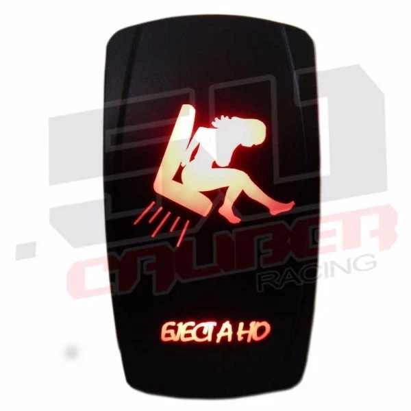 Eject a Ho' On/Off Rocker Switch Waterproof Car Boat Truck Jeep UTV RED 12 Volt