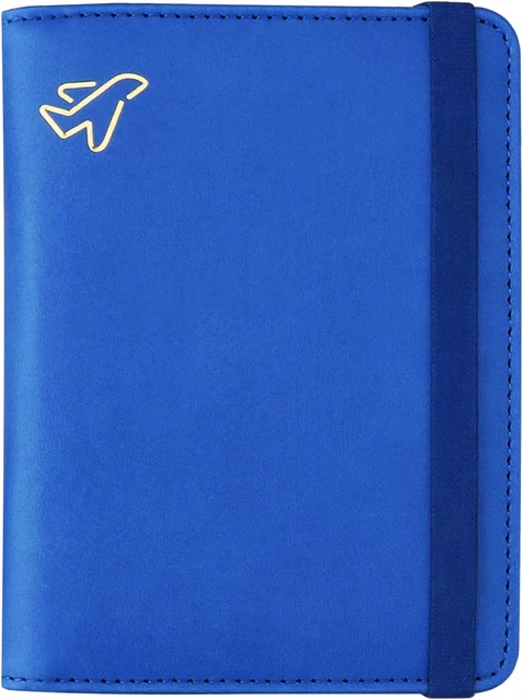 WALNEW Passport Holder Cover Wallet, RFID Blocking Leather Travel Document Organ
