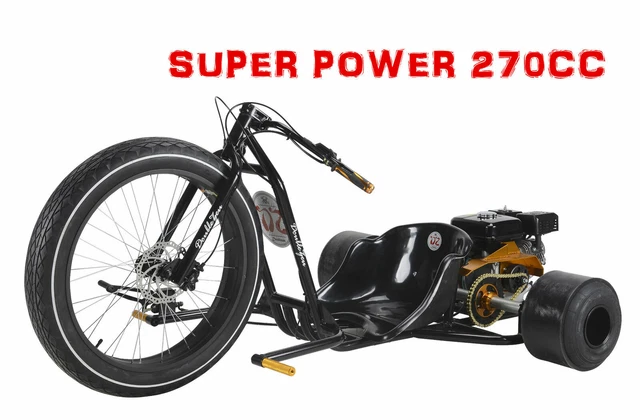 ELEC START SUPER POWER 9HP 270cc FATBOY DT4 MOTORISED DRIFT TRIKE