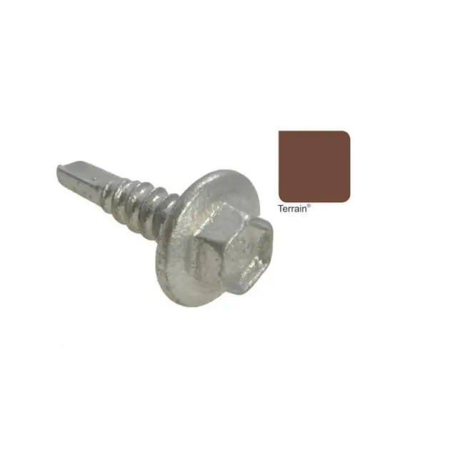 Qty 6000 Hex Metal 10g-16 x 16mm TERRAIN Colorbond Tek Screw