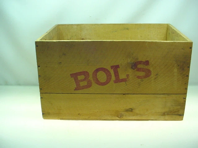 Vintage Bols Liqueurs Wooden Crate Case Box Wood Liquor Box