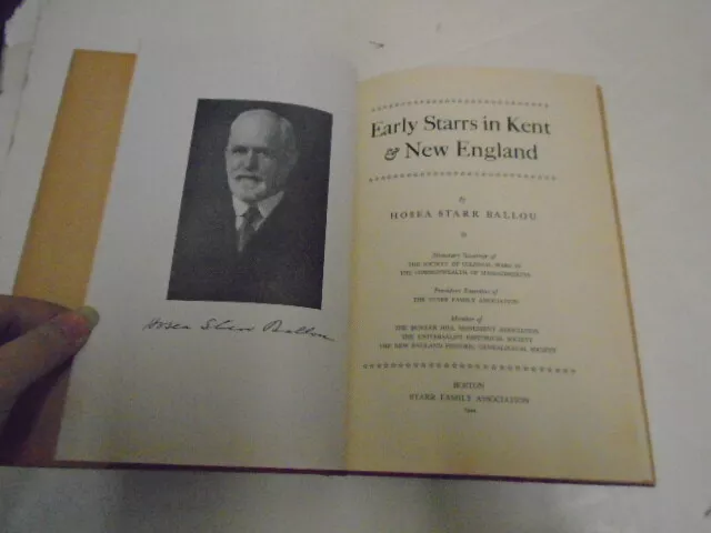 Genealogy Early Starrs in Kent & New England, Starr Family, 1944 by Ballou