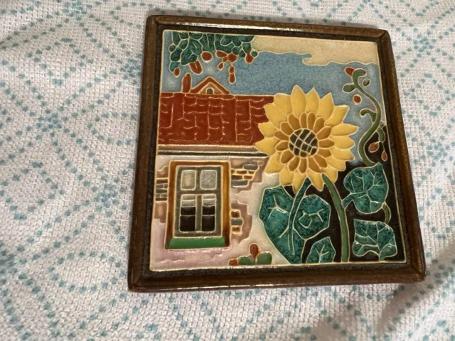 rare Royal Delft Cloisonne tile arts and crafts ,sunflower porcelijne fles 1930