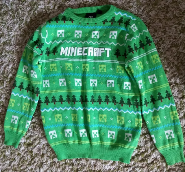 Maglione Natale Minecraft ragazzi età 10-11